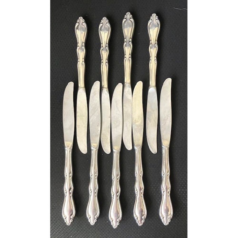 9 Dinner Knifes 1847 Rogers Bros ANNIVERSARY Silverware International Stainless